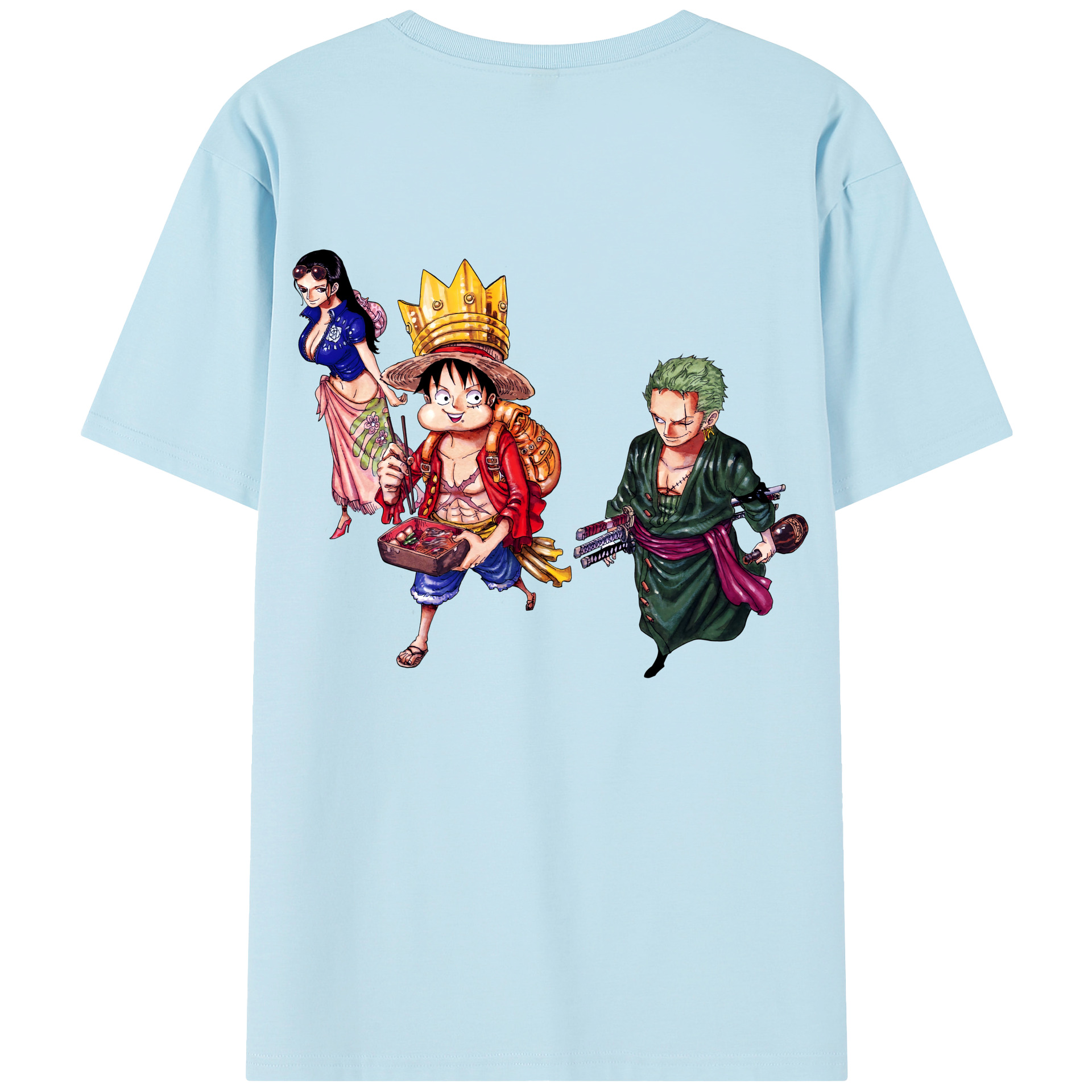 ワンピース モンキー・D・ルフィ ONE PIECE Monkey D. Luffy 綿100％半袖Tシャツ（背面プリント）